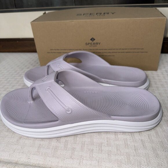 Sperry Women's Lavender Flip Flop Sandals Lightweight Comfort Foam Sole Size 7 - Picture 5 of 8